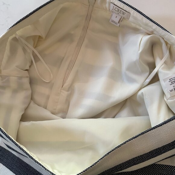 NWOT J.Crew Herringbone Striped Pencil Skirt, SIze 8 - Picture 2 of 8